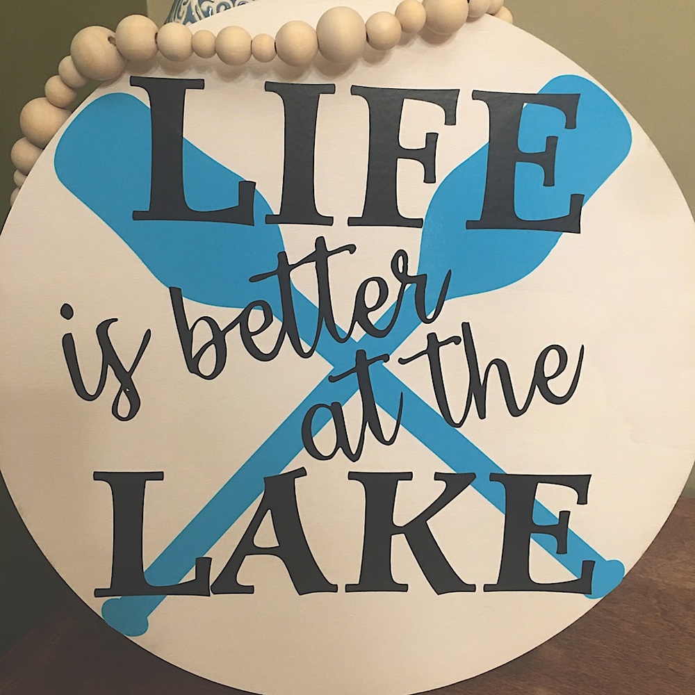 SALE‼️LAKE HOUSE WOODEN SIGN 🐟⛵️☀️